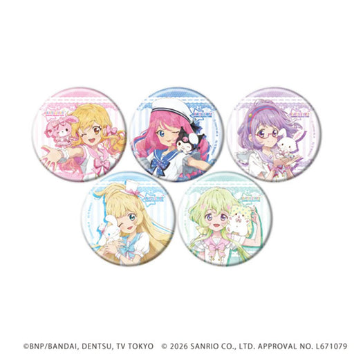 【新品】ホログラム缶バッジ(57mm) アイカツスターズ!×サンリオキャラクターズ 03 コラボイラスト(等身) (1BOX5個入) / A3(エースリー) 発売日:2026年11月頃