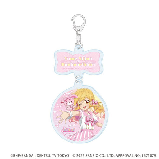【新品】連結アクリルキーホルダー アイカツスターズ!×サンリオキャラクターズ 01 虹野ゆめ×ぼんぼんりぼん(コラボイラスト(等身)) / A3(エースリー) 発売日:2026年11月頃