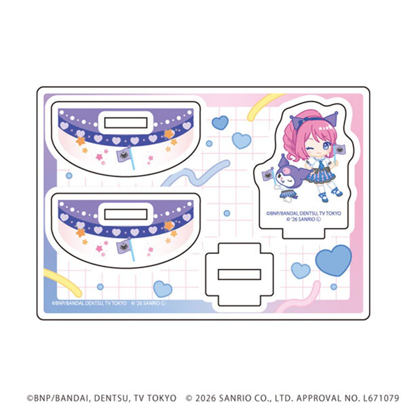 【新品】ゆらゆらアクリルスタンド アイカツスターズ!×サンリオキャラクターズ 02 桜庭ローラ×クロミ(コラボイラスト(ミニキャラ)) / A3(エースリー) 発売日:2026年11月頃