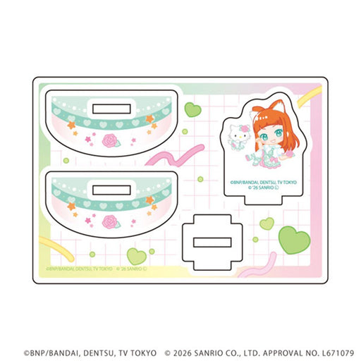 【新品】ゆらゆらアクリルスタンド アイカツスターズ!×サンリオキャラクターズ 04 早乙女あこ×チャーミーキティ(コラボイラスト(ミニキャラ)) / A3(エースリー) 発売日:2026年11月頃
