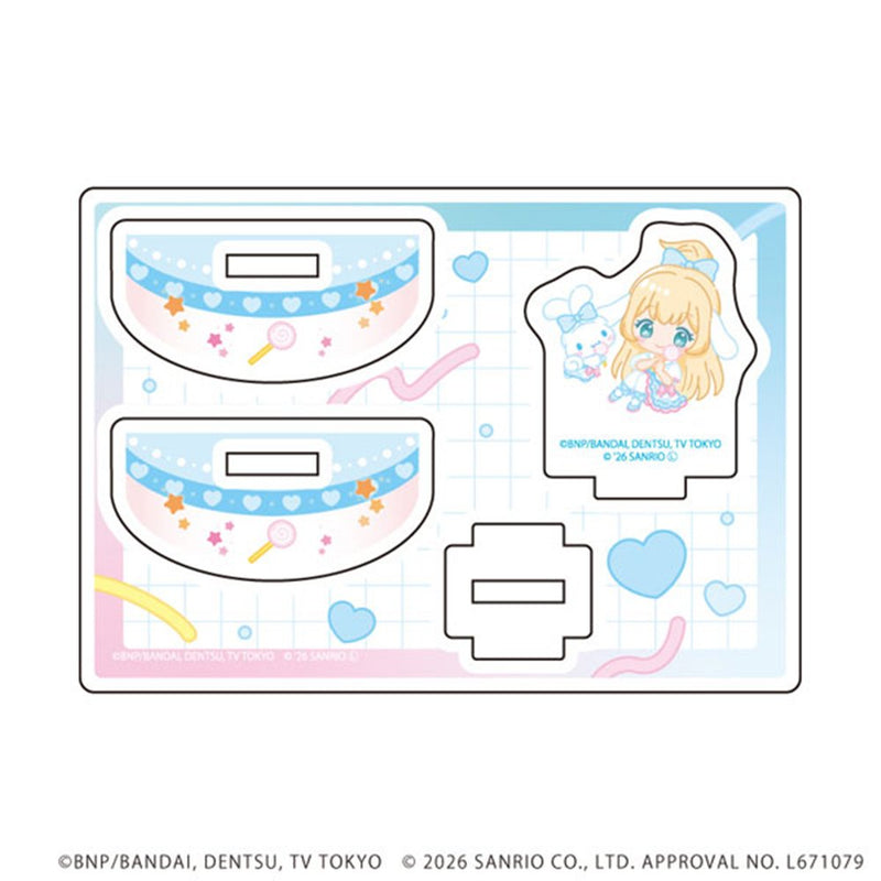 【新品】ゆらゆらアクリルスタンド アイカツスターズ!×サンリオキャラクターズ 07 白鳥ひめ×シナモロール(コラボイラスト(ミニキャラ)) / A3(エースリー) 発売日:2026年11月頃