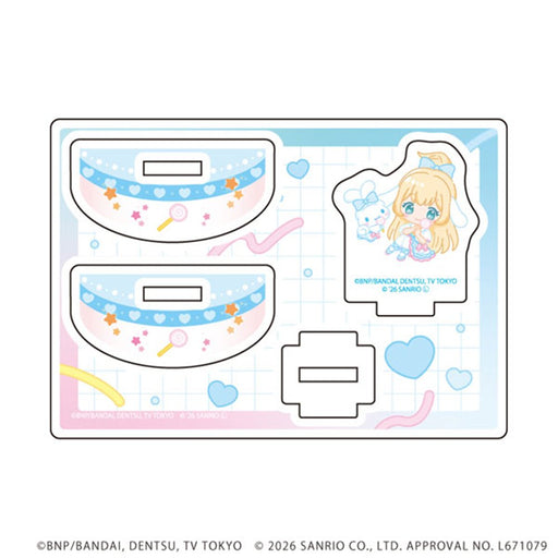【新品】ゆらゆらアクリルスタンド アイカツスターズ!×サンリオキャラクターズ 07 白鳥ひめ×シナモロール(コラボイラスト(ミニキャラ)) / A3(エースリー) 発売日:2026年11月頃