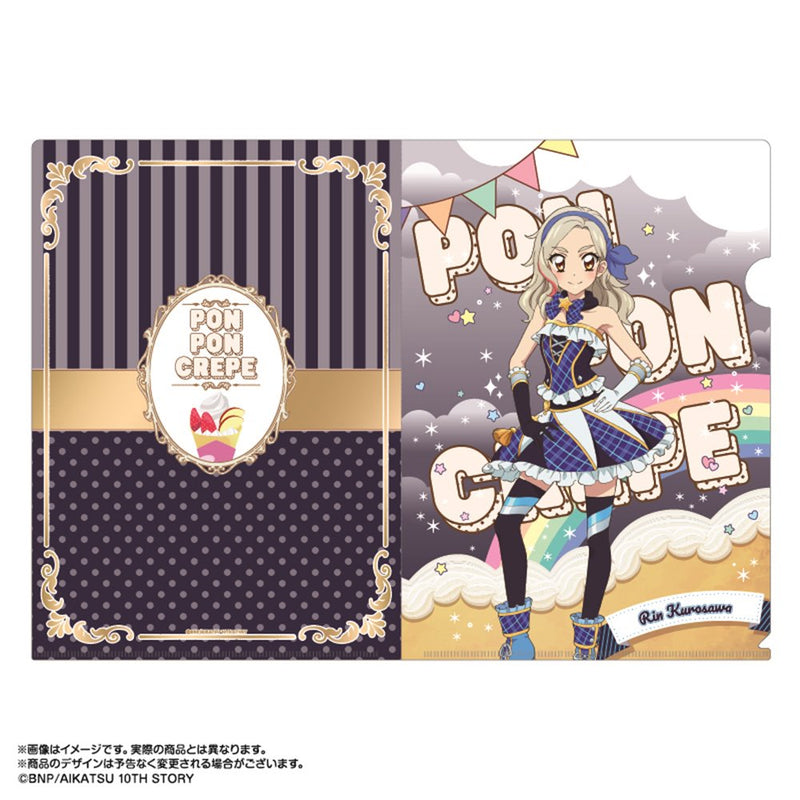 【新品】アイカツ！あかりGeneration×マリオンクレープ　A4クリアファイルセット　紅林珠璃＆黒沢凛＆天羽まどか / あみあみ 発売日:2025年05月頃