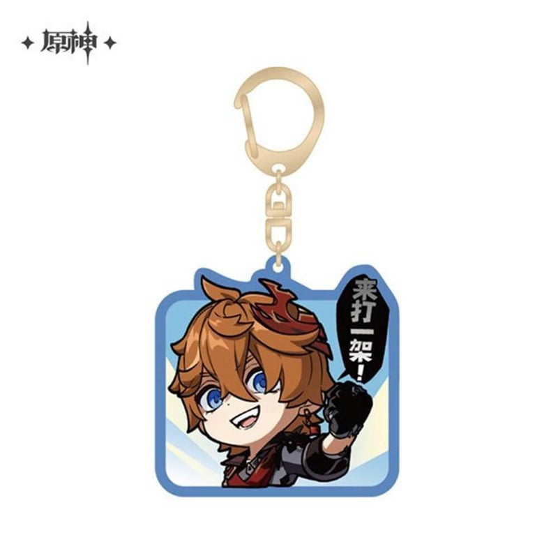 New Genshin Impact Chibi Character Stamp Series Acrylic Strap Tartaglia / miHoYo Release Date: December 31, 2024