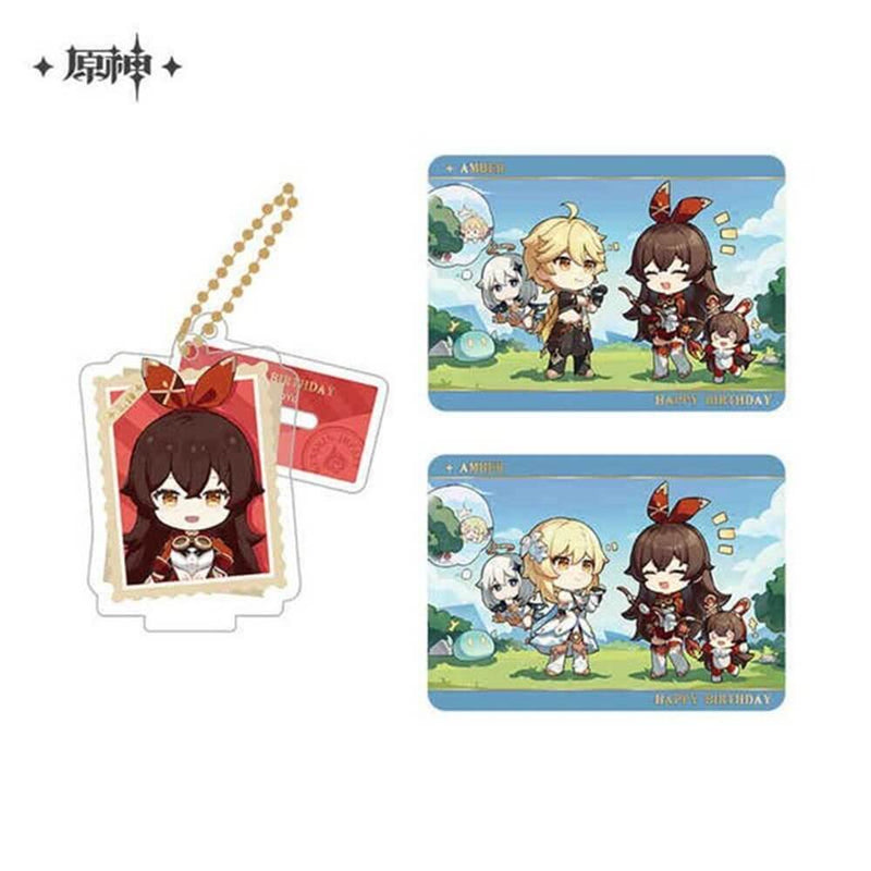 【新品】原神 留影叙佳期系列亞克力支架＆收藏卡片套裝 安柏 / miHoYo 發售日:2024年12月31日