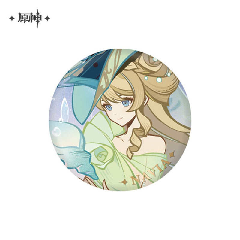 【新品】原神 「錦を裁ちて、夜を織りなす」シリーズ 缶バッジ ナヴィア/miHoYo 発売日:2025年10月頃