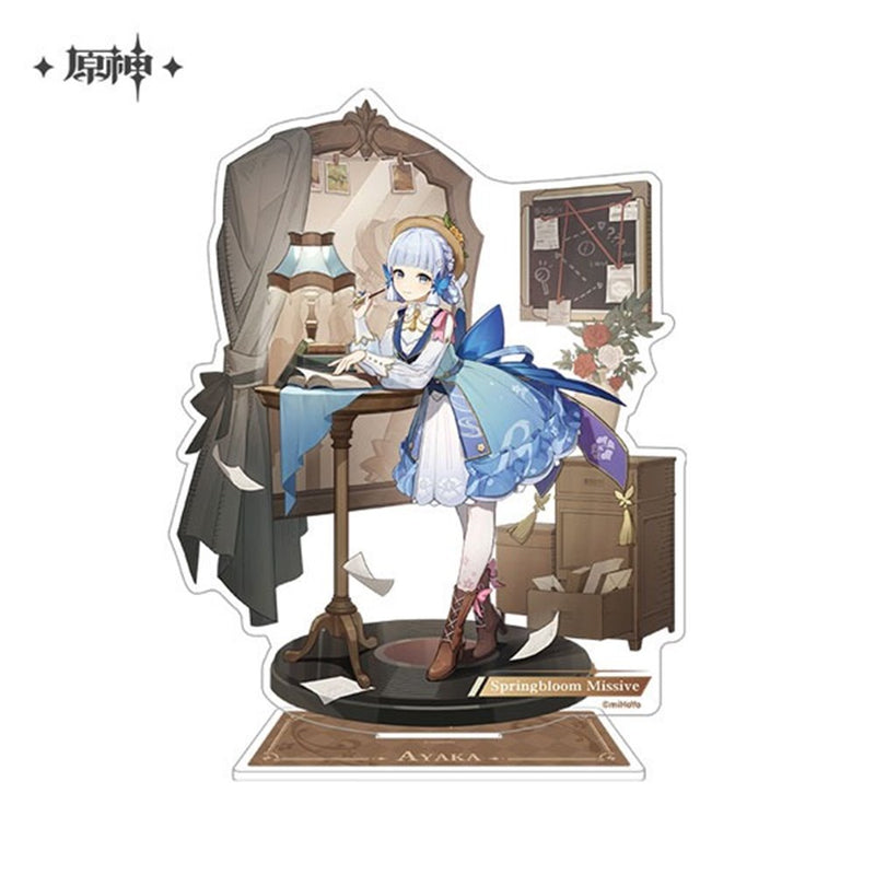 [New] Genshin Impact Teyvat Style Series Acrylic Stand "Letter Visited at the Time of Flowers" Kamisato Ayaka / mihoyo