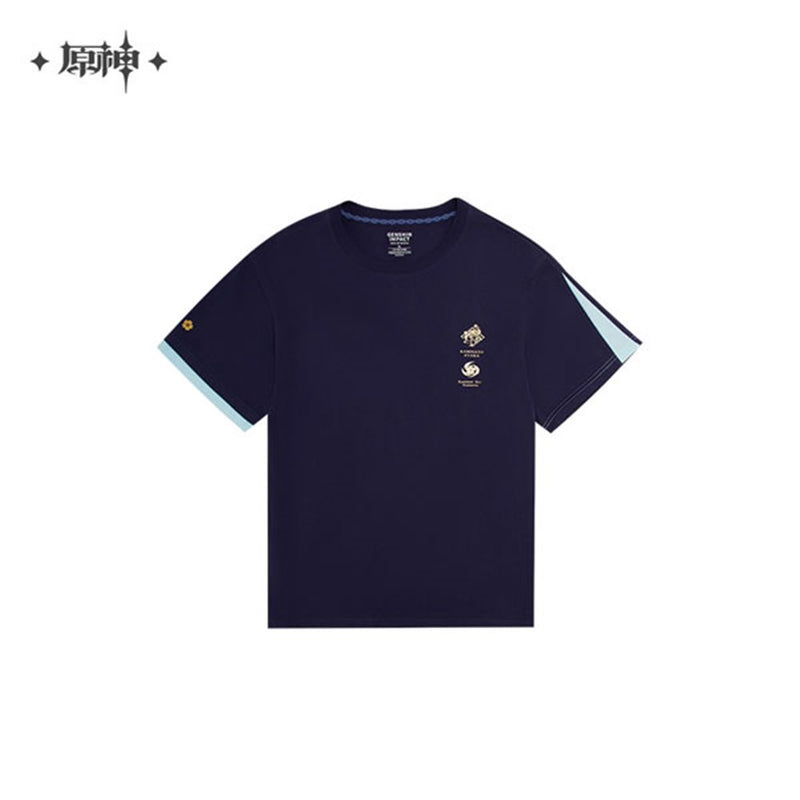 [New] Genshin Impact Character Image Apparel Series T-Shirt Kamisato Ayaka Dark Blue XL / miHoYo