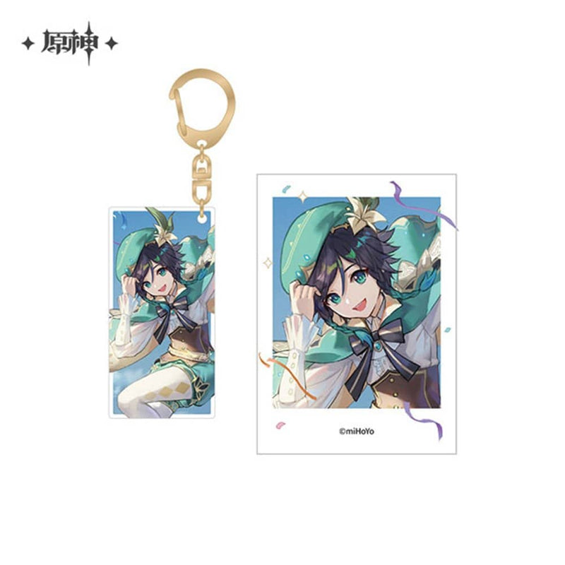 [New] Genshin Impact 2023 Carnival Reunion Series Character Acrylic Strap & Cheki-style Card 1st Anniversary Commemoration Venti / miHoYo