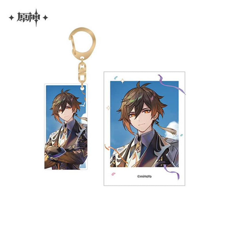 [New] Genshin Impact 2023 Carnival Reunion Series Character Acrylic Strap & Cheki-style Card 1st Anniversary Commemoration Zhongli / miHoYo
