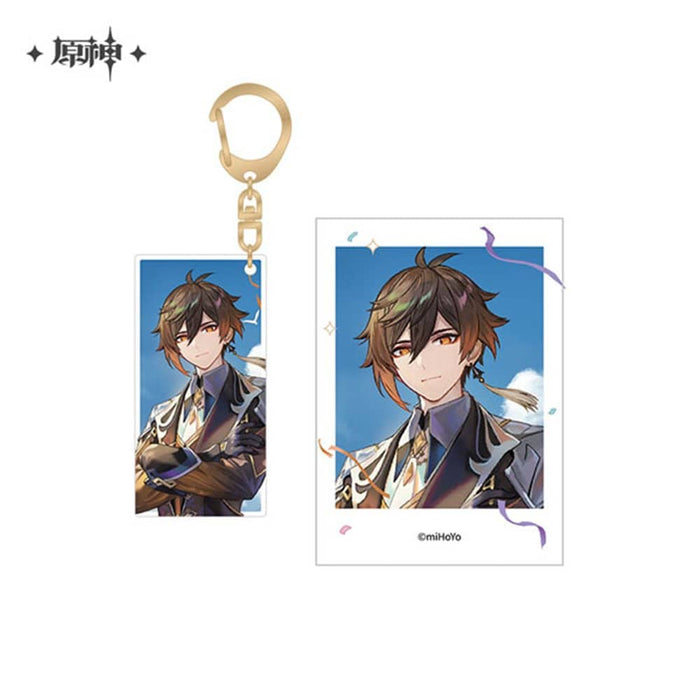 [Imported item] Genshin 2023 Carnival Reunion Series Character Acrylic Strap & Instax Style Card 1st Anniversary Zhong Li / miHoYo