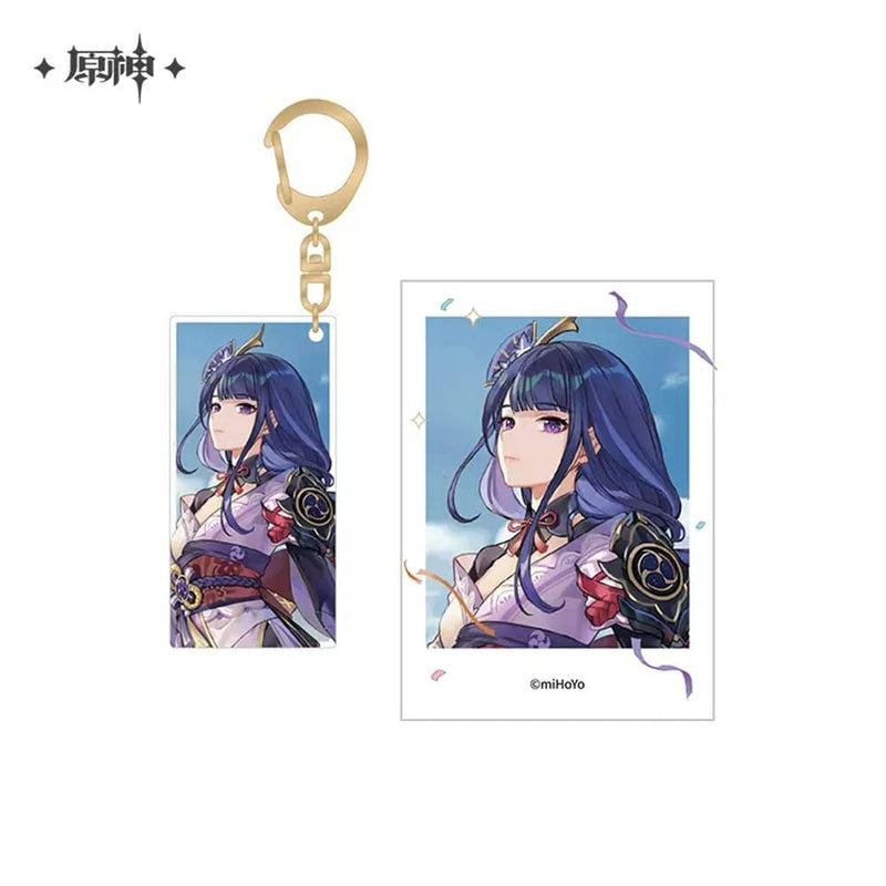 [New] Genshin Impact 2023 Carnival Reunion Series Character Acrylic Strap & Cheki-style Card 1st Anniversary Raiden Shogun / miHoYo