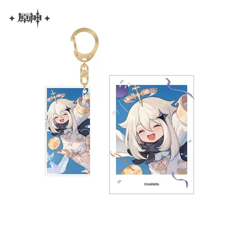 [New] Genshin Impact 2023 Carnival Reunion Series Character Acrylic Strap & Cheki-style Card 1st Anniversary Paimon / miHoYo