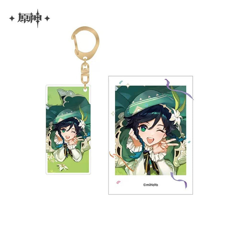 [New] Genshin Impact 2023 Carnival Reunion Series Character Acrylic Strap & Cheki-style Card 2nd Anniversary Commemoration Venti / miHoYo