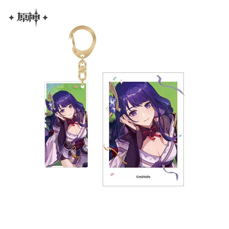 [New] Genshin Impact 2023 Carnival Reunion Series Character Acrylic Strap & Cheki-style Card 2nd Anniversary Raiden Shogun / miHoYo