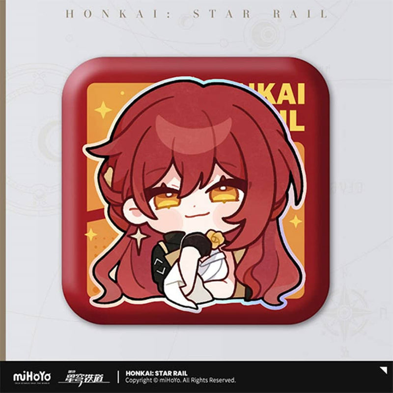 [New] Honkai: Star Rail Pam's Exhibition Series Square Can Badge Himeko / miHoYo