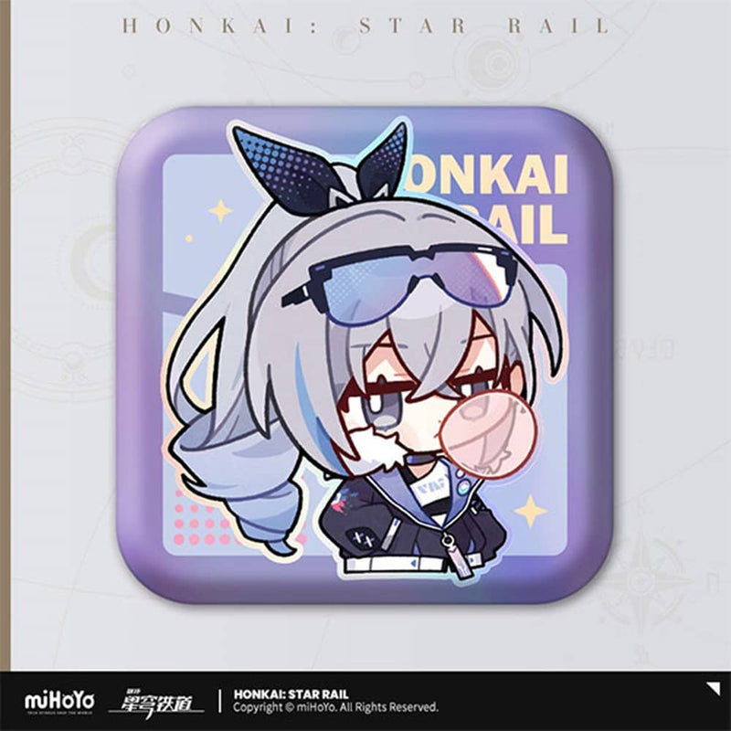 [New] Honkai: Star Rail Pam's Exhibition Series Square Can Badge Silver Wolf / miHoYo
