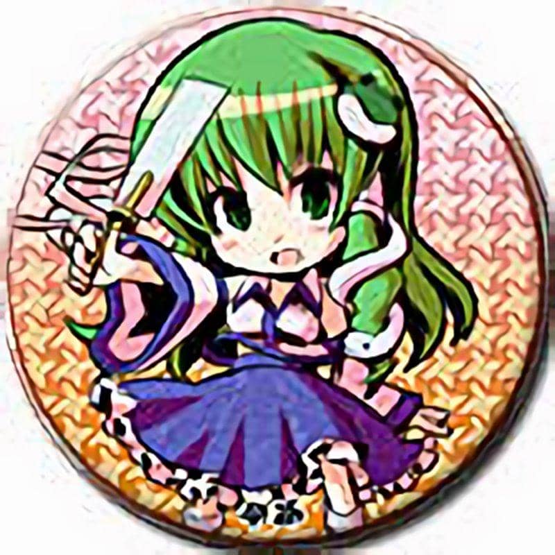 【新品】東方プロジェクトキーホルダー（32mm)東風谷 早苗／ D-east