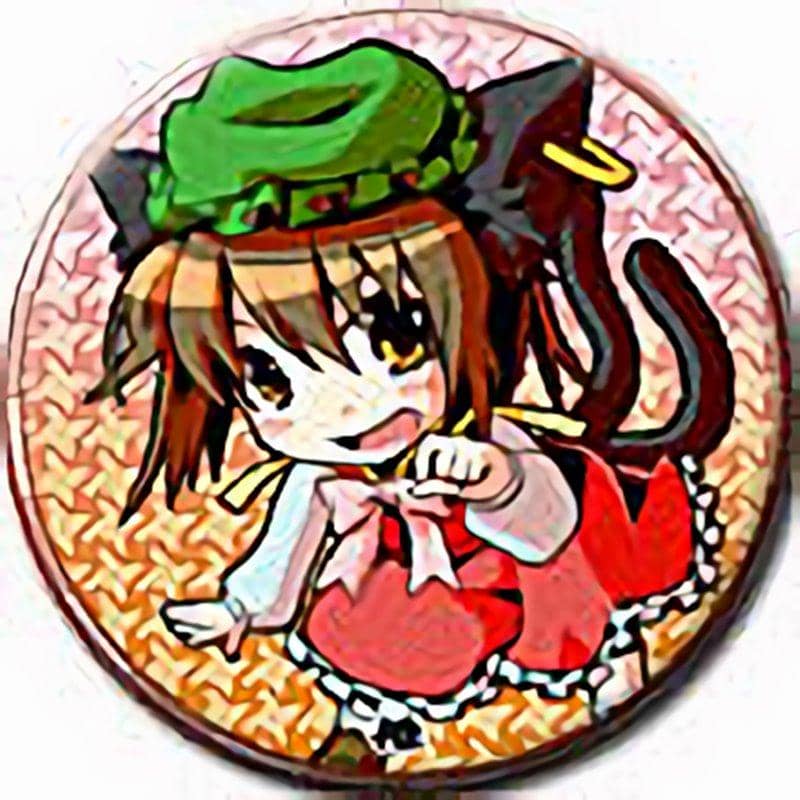 【新品】東方プロジェクトキーホルダー（32mm)橙／ D-east