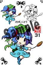 [New Product] Touhou Sticker (Postcard) Kawashiro Nitori / D-east
