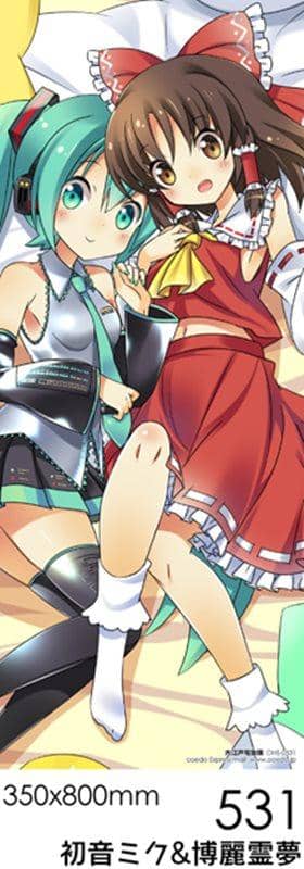 [New] Hatsune Miku and Reimu Hakurei Face Towel / Oedo Takkyubin Release Date: 2015-08-16