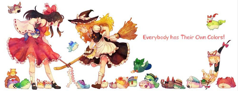 【新品】超細纖維毛巾 すくすく霊夢魔理沙(插圖：てらじん) / ぬこでっぽう 發售日:2015年12月25日