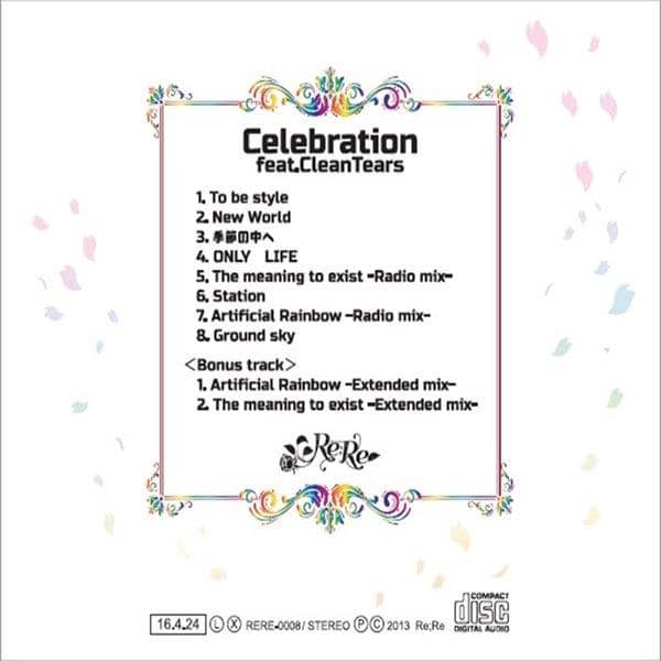 【新品】Celebration feat.CleanTears / Re;Re 入荷予定:2016年04月頃