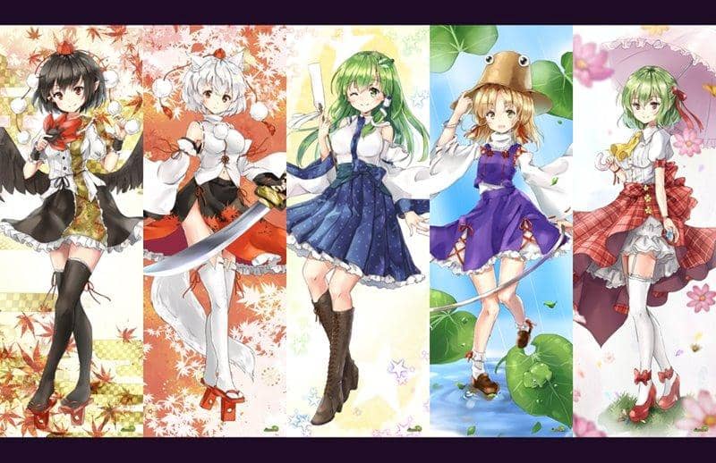 [New Product] Touhou Project "Aya Shameimaru 4, Momiji Inubashiri 4, Sanae Kochiya 4, Suwako Moriya 4, Yuuka Kazami 2" Postcard Set of 5 / Pison Kid Release Date: May 6, 2018