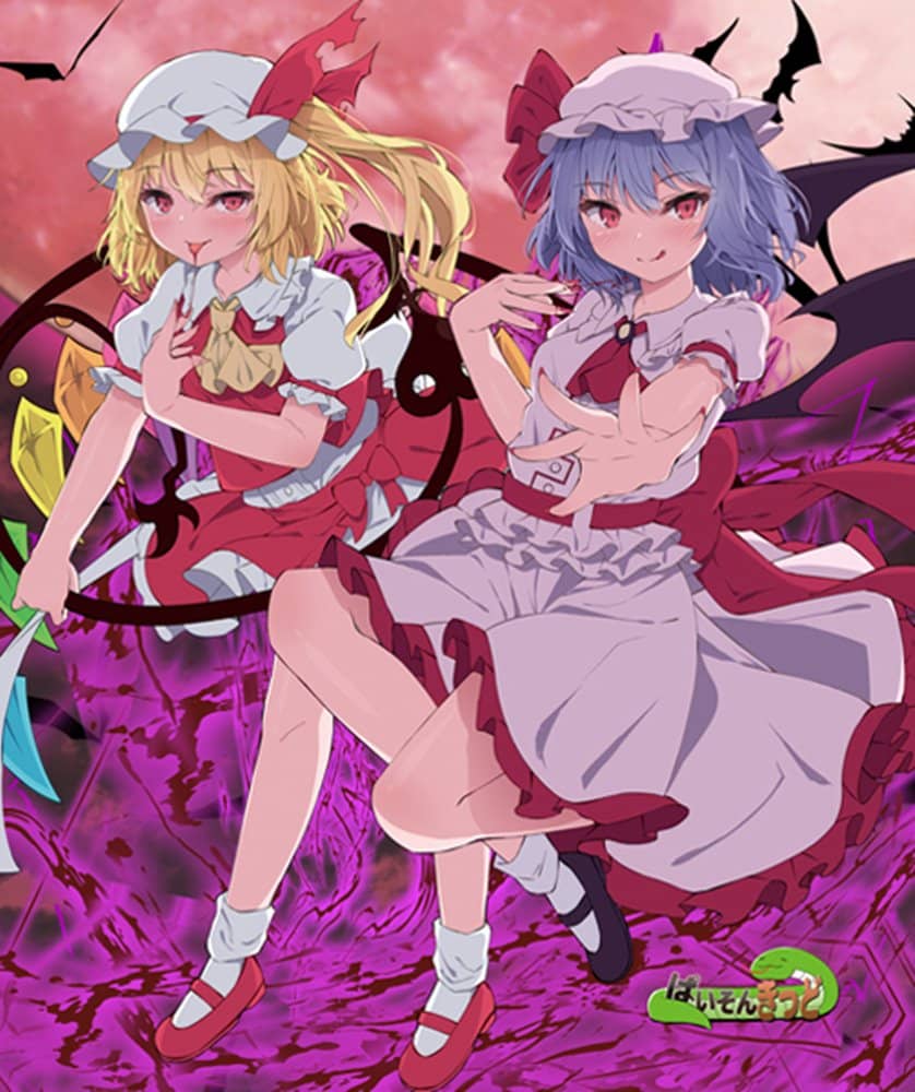 ソ*ス様 東方project レミリア・スカーレットイラスト（フレーム付き）A4 新品】東方project「レミリア スカーレット、フランドール