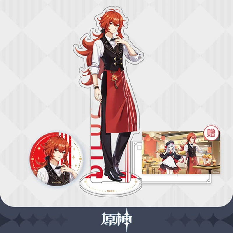 [Imported goods] Genshin Foreign gourmet series set Dilook (can badge + acrylic stand) / miHoYo