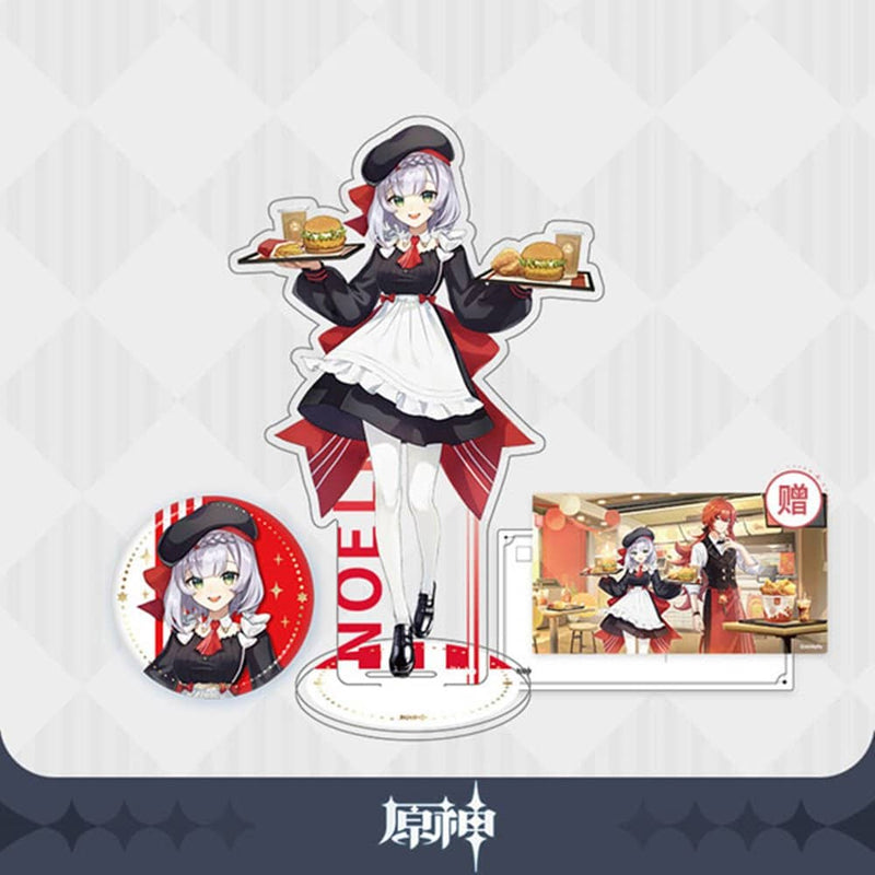 【輸入品】原神 異国のグルメシリーズセット ノエル（缶バッジ＋アクリルスタンド） / miHoYo