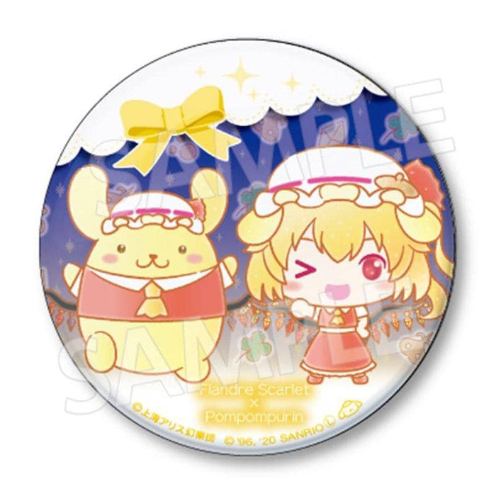 [New] Touhou Project x Sanrio Characters 76mm BIG Can Badge Flandre Scarlet x Pompompurin / Eiko Release Date: Around December 2020
