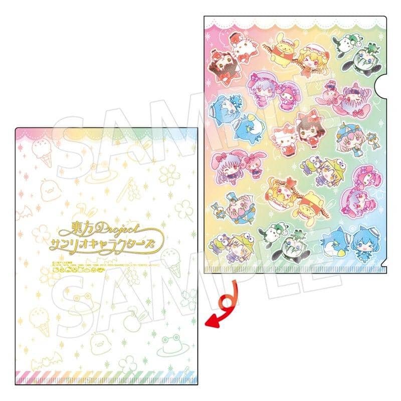 新品】東方Project×サンリオキャラクターズ A4クリアファイル 集合柄