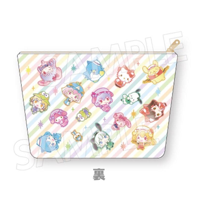 【新品】東方Project×サンリオキャラクターズ フルカラーポーチ カラフルストライプ / エイコー 発売日:2020年12月頃