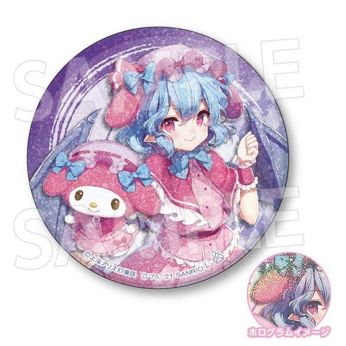[New] Touhou Project x Sanrio Characters 76mm Hologram Can Badge Remilia Scarlet x My Melody / Eiko Release Date: January 2021