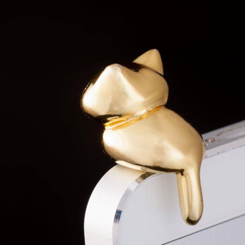 【新品】金色にゃんこ型イヤフォンジャック まねきねこ / ピンクカンパニー 発売日：2013-08-20