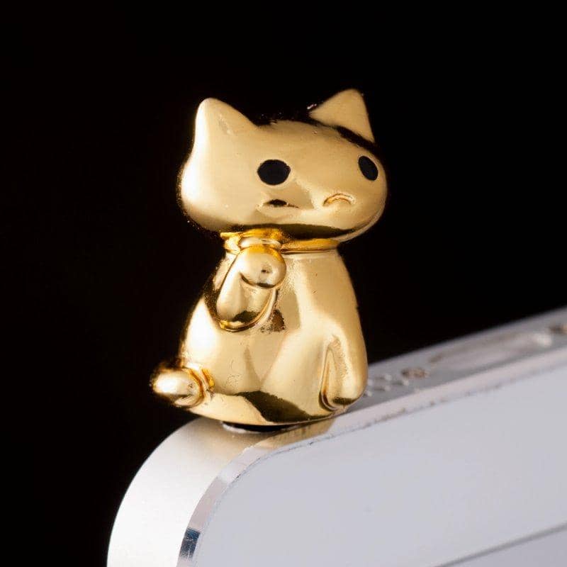 【新品】金色にゃんこ型イヤフォンジャック まねきねこ / ピンクカンパニー 発売日：2013-08-20