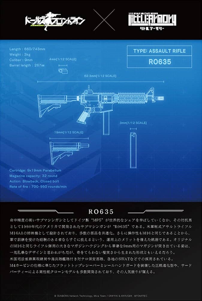 【新品】LittleArmory リトルアーモリー ＜LADF25＞ ドールズフロントライン ＲＯ635タイプ / トミーテック 発売日:2022年03月頃