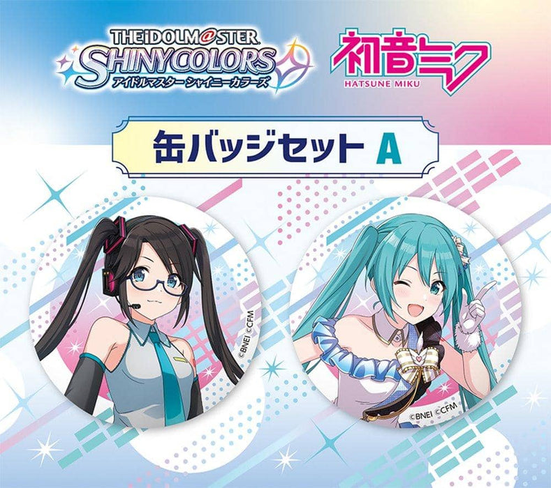 [New] Idol Master Shiny Colors Can Badge Set / Peer Pro Characters A Mitsumine Yuka & Hatsune Miku / Movie Release Date: Around March 2022