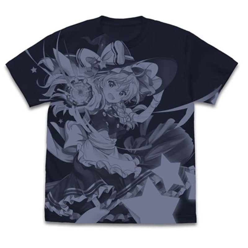 [New Product] Touhou LostWord Marisa Kirisame All-Over Print T-Shirt/DARK NAVY L (Reissue) / Nijigen Cospa Release Date: Around August 2022