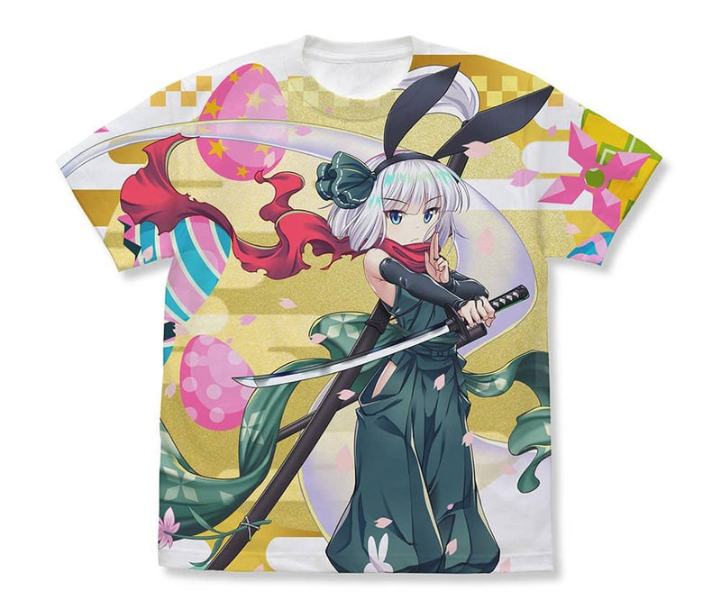【新品】東方LostWord 兎起のニンジャスピリット 魂魄妖夢 フルグラフィックTシャツ/WHITE-L（再販） / 二次元コスパ 発売日:2022年09月頃