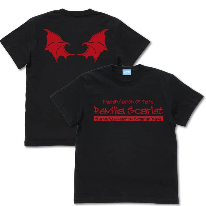 [New] Touhou Project Remilia Scarlet T-shirt/BLACK-S / Nijigen Cospa Release Date: Around September 2022