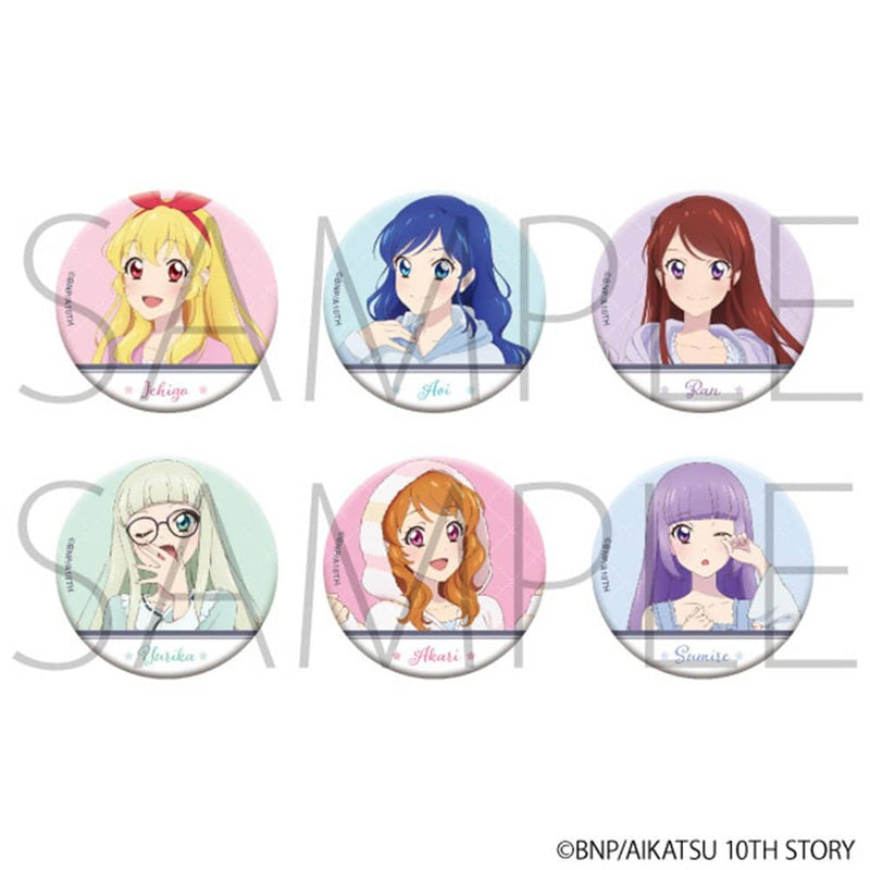 【新品】アイカツ！ キャラバッジコレクション／パジャマ（いちご、あおい、蘭、ユリカ、あかり、スミレ）1BOX / ムービック 発売日:2024年03月頃