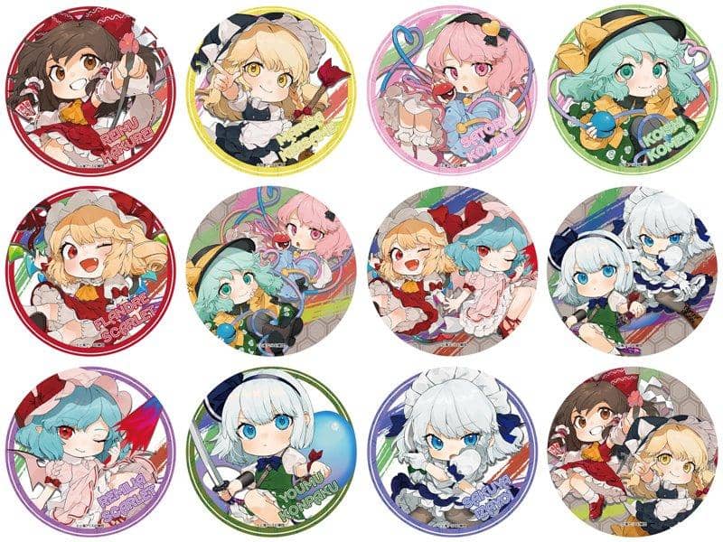 【新品】東方Project　ちゃいキャラトレーディング缶バッジ 1BOX（再生産） / ベルファイン 発売日:2021年04月頃