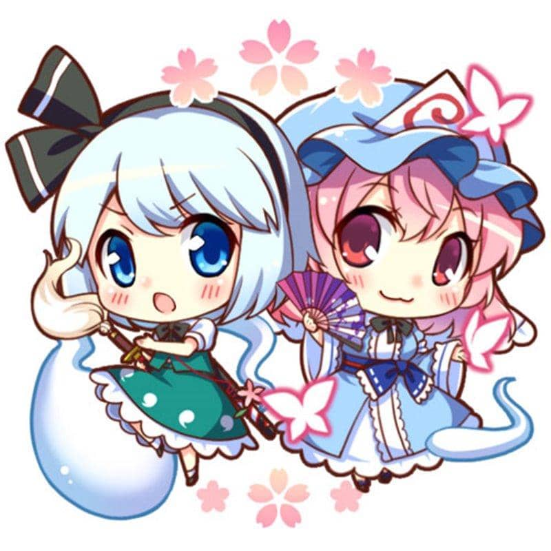 新品】静岡例大祭 アクリルキーホルダー 妖夢＆幽々子 / 博麗神社社務