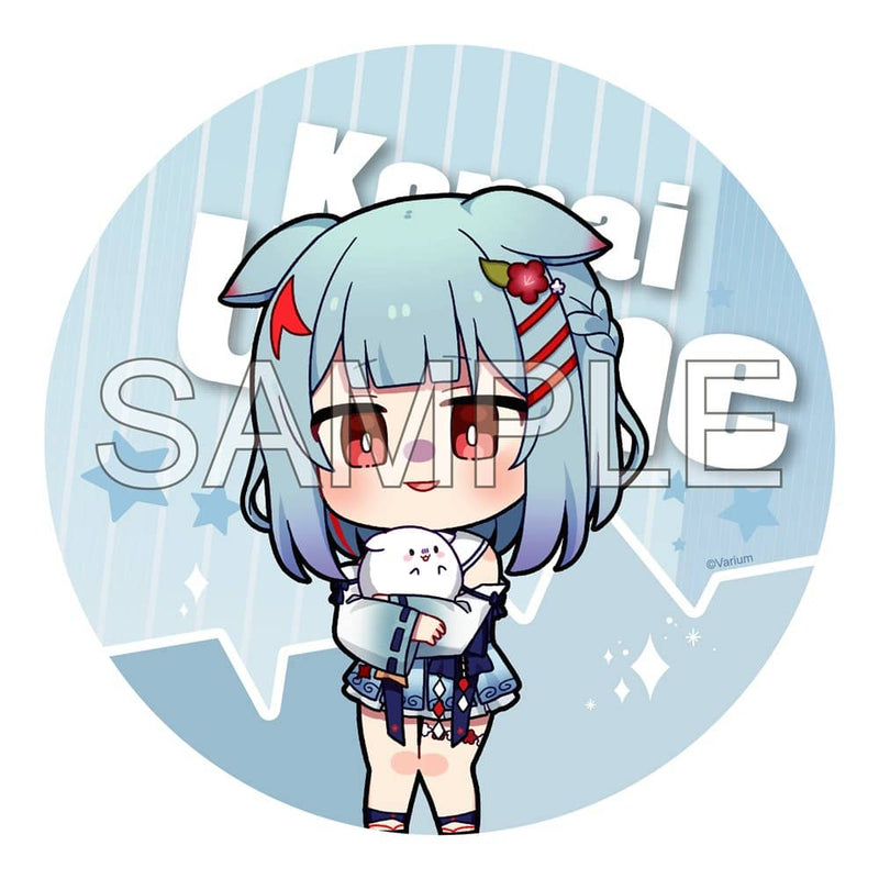 【新品】Vtuber Varium 狛犬うめ 100mm缶バッジ 2023夏描き下ろしSDイラスト / つくり 発売日:2023年10月頃