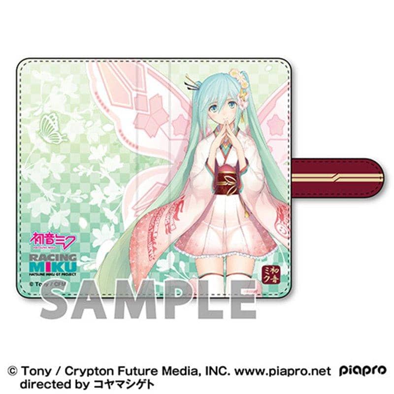 【新品】初音ミク GTプロジェクト　手帳型スマホケース レーシングミク Tony 晴着 応援Ver. / アクアマリン 発売日:2019年02月28日