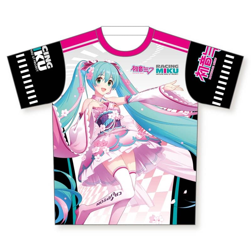 【新品】初音ミク GTプロジェクト フルグラフィックTシャツ　レーシングミク 2019 晴着Ver.　L / アクアマリン 発売日:2020年02月28日