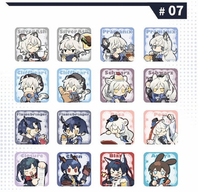 【新品】アークナイツ コラボカフェ 冬シリーズ スクエア缶バッジ / MOEHOT