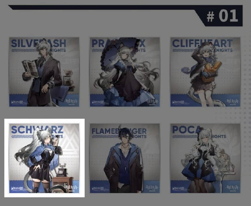 【新品】アークナイツ コラボカフェ 冬シリーズ 色紙 シュヴァルツ / MOEHOT